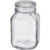A clear glass jar with a metal clasp and a rubber ring. Produktbild-Vorschau
