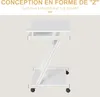 HOMCOM Bureau Informatique Roulant - Bureau Mobile - Table Voir les images du produit 3