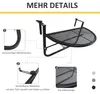 Balkonhängetisch halbrund aus Metall – Höhenverstellbarer Produktbild-Vorschau 6