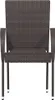 A front view of a single brown rattan garden chair. Náhľad obrázku produktu