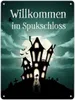 Metallschild XL in 21x28 cm gruseliges Halloween Motiv und Produktbild-Vorschau 1