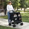 COSTWAY Hundewagen Doppel, Hundebuggy faltbar für 2 Produktbild-Vorschau 4