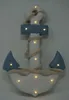 maritime Shabby Dekoration Holzanker mit Seil LED Produktbild-Vorschau 7