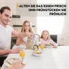 A family is having breakfast at a table, with a cereal dispenser being used. Anteprima dell’immagine prodotto