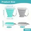 Faltbarer Becher, 2er-Set mit Deckel – Ausziehbarer Becher Produktbild-Vorschau 2