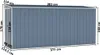 Capannone annesso Grigio 118x382x178 cm Acciaio zincato Anteprima dell’immagine prodotto 7