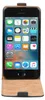 A flip case for an iPhone 5/5S/SE is shown in an open position, displaying the phone's screen with various app icons. Náhľad obrázku produktu