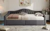 Sweiko Letto da giorno imbottito 140x200 con cintura LED e Anteprima dell’immagine prodotto 8