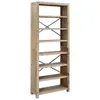 vidaXL Bücherregal 7 Böden 80x30x200 cm Massivholz Akazie Produktbild-Vorschau 1