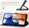 Samsung Galaxy A14 4G/5G Handyhülle Schwarz Premium Leder Produktbild-Vorschau 3