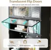 Vorratsschrank, Buffetschrank mit Aufsatz, 4 Metallhaken Produktbild-Vorschau 3