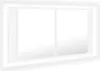vidaXL LED-Bad-Spiegelschrank Weiß 90x12x45 cm Acryl Produktbild-Vorschau 6