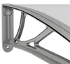 vidaXL Dveřní stříška šedá 400 x 100 cm polykarbonátová Náhled obrázku produktu 6