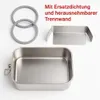 Wenco Lunchbox Edelstahl 2 Fächern Brotdose 850 Ml Produktbild-Vorschau 11
