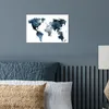 MuchoWow® Poster Weltkarte - Blau - Abstrakt 30x20 cm - Produktbild-Vorschau 4