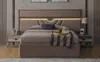 Doppelbett Schlafzimmer Bett Nachttische Beige Set 3tlg Produktbild-Vorschau 1