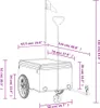 vidaXL Fahrradanhänger Schwarz und Grau 45 kg Eisen Produktbild-Vorschau 8