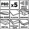 GRAPHITE Brusný papír na suchý zip delta 102x152 mm, 5 Náhled obrázku produktu 2