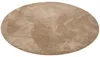 Luxus Super Soft Hochflor Teppich Silky Taupe Rund, Produktbild-Vorschau 2