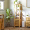 HOMCOM Badschrank Badezimmerschrank mit 3 offenen Fächern Produktbild-Vorschau 2