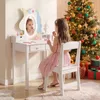 COSTWAY, detský toaletný stolík, 2 v 1: toaletný stolík s Náhľad obrázku produktu 2