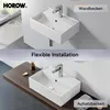 HOROW Lavabo a parete Lavabo da bagno a parete o da Anteprima dell’immagine prodotto 2