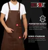 REDSALT® Premium Lederschürze 100% Büffel Leder 84x62cm Produktbild-Vorschau 2