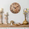 10-Zoll-rustikale antike geräuschlose Retro-Holzuhr,10 Produktbild-Vorschau 4
