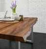 Esstisch Baumkante massiv Akazie nussbaum 240 x 100 silber Produktbild-Vorschau 4