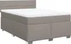 vidaXL Boxspringbett mit Matratze Taupe 160x200 cm Stoff Produktbild-Vorschau 3