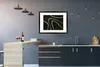 MuchoWow® Gerahmtes Poster Goldene Wellen auf schwarzem Produktbild-Vorschau 5