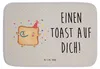 Mr. & Mrs. Panda Badteppich Toast Party - Grau Pastell - Produktbild-Vorschau 1
