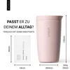 Thermobecher Edelstahl 350ml Deckel Kaffee Becher isoliert Produktbild-Vorschau 5