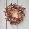 LED zdobený vánoční věnec, 38 cm, 3x AA, vnitřní, teplá bílá, časovač Produktbild-Vorschau