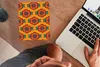 MuchoWow® Mauspad Mousepad Design - Retro - Rosen - Orange Produktbild-Vorschau 4