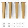 4x sossai Holzfüße eckig - gerade Ausführung 25cm Eiche Produktbild-Vorschau 1