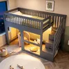 Flieks Etagenbett 90x200cm mit Led, Kinderbett Hausbett mit Produktbild-Vorschau 3