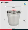 KOTARBAU® Seau à Cendre Acier Inoxydable 10 L Argent Seau Voir les images du produit 3