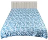 Tagesdecke Überwurf Bettüberwurf 220x240 Blau Weiß Wolken Produktbild-Vorschau 3