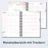 Häfft-Timer Fancy 2026/2027 / A5 / Night Flower / Produktbild-Vorschau 5