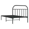 Bettgestell mit Kopfteil Metall Schwarz 100x200 cm Produktbild-Vorschau 7