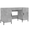 [Home] Schreibtisch Betongrau 140x50x75 cm Holzwerkstoff , Produktbild-Vorschau 2