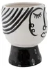 Vase visage Mauro Ferretti Ø 14x18,2 cm blanc noir Voir les images du produit 4