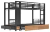 Letto a castello 90 x 200 cm con 4 cassetti, ripiani, Anteprima dell’immagine prodotto 20