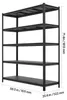 VEVOR Schwerlastregal 1511x522x1813mm, 1360,8kg Belastbares Produktbild-Vorschau 8