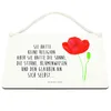 Mr. & Mrs. Panda Schild Blume Mohnblume DIN A4 - Weiß - Produktbild-Vorschau 3