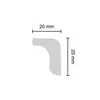 A diagram showing the dimensions of a decorative profile. Produktbild-Vorschau