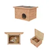 QLS Kattenhuis voor buiten, hout, 40x50x37 cm, inklapbaar Productafbeelding-voorbeeld 14