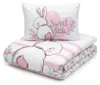Jerry Fabrics Baby Bettwäsche Bunny rosa mit Hase 100 x 135 Produktbild-Vorschau 3