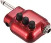 A red mini-preamplifier for an acoustic guitar, shown in isolation. Voir les images du produit
